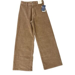 Women’s High-Rise Corduroy Sailor Wide Leg Ankle Pants